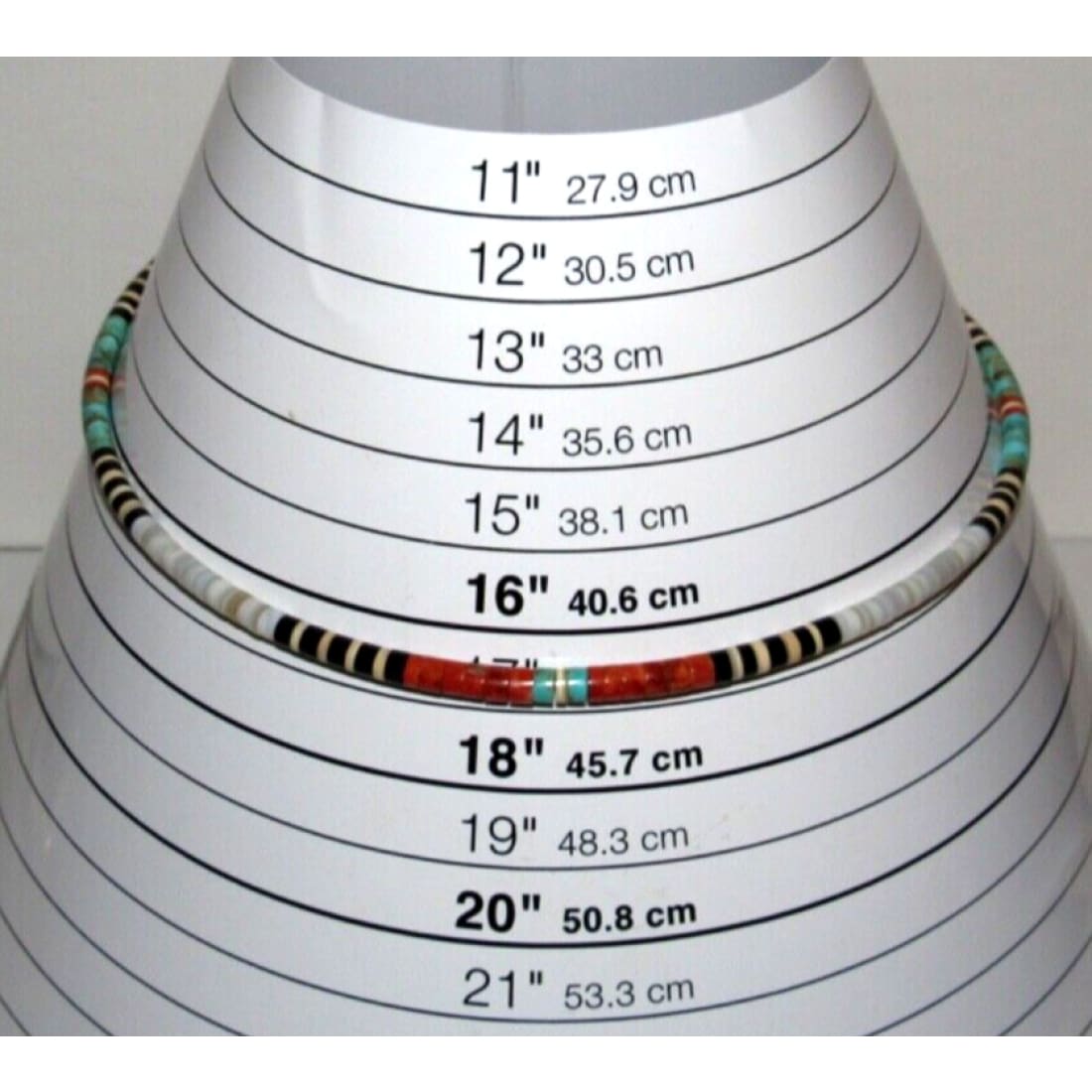 Santo Domingo Rolled Shell Orange Spiny & Turquoise Heishi Choker Necklace 16"L