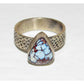 Navajo Golden Hills Turquoise Ring Sz 9.5 Sterling Silver Eli Skeets