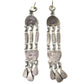Vintage Taxco Mexico 980 Sterling Silver Lapis Lazuli Chandelier Earrings 3.25"