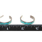 Vintage Zuni Turquoise Inlay Hoop Earrings 1 1/4" Diameter Sterling Silver