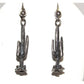 Vintage Southwestern Silver Saguaro Cactus Dangle Earrings