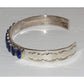 Zuni Lapis Cuff Bracelet Sterling Silver Stacker Native American Coonsis