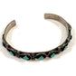 Old Pawn Zuni Turquoise Bracelet Sterling Silver Stacker Cuff Signed