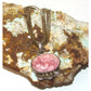 Vintage Southwestern Liquid Silver Necklace with Pink Rhodochrosite Pendant