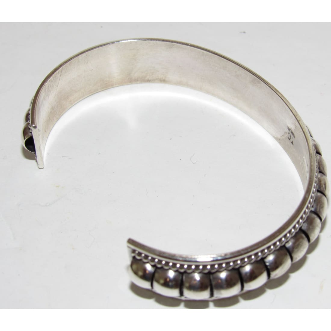 Navajo Sterling Silver Cuff Bracelet Tom Charley Native American Stacker