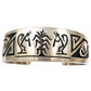 Vintage Hopi George Phillips Sterling Silver Cuff Bracelet 50g Native American