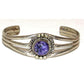 Vintage Navajo Purple Charoite Cuff Bracelet Sterling Silver N. Fred Jr
