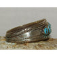 Vintage Navajo Kingman Turquoise Cluster Cuff Bracelet A. Chapo Sterling Silver