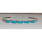 Zuni Turquoise Stacker Cuff Bracelet Sterling Silver