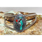 Vintage Zuni Inlay Blue Jay Cuff Bracelet Sammy & Esther Guardian Sterling Silver