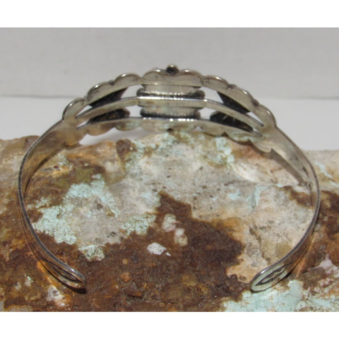 VTG Navajo Cerillos Turquoise Bracelet Navajo Ingot Sterling Cuff Old Pawn
