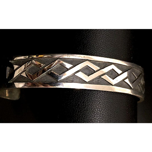 VTG Hopi B. Mansfield Cuff Bracelet Sterling Silver Native American