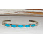 Zuni Turquoise Stacker Cuff Bracelet Sterling Silver