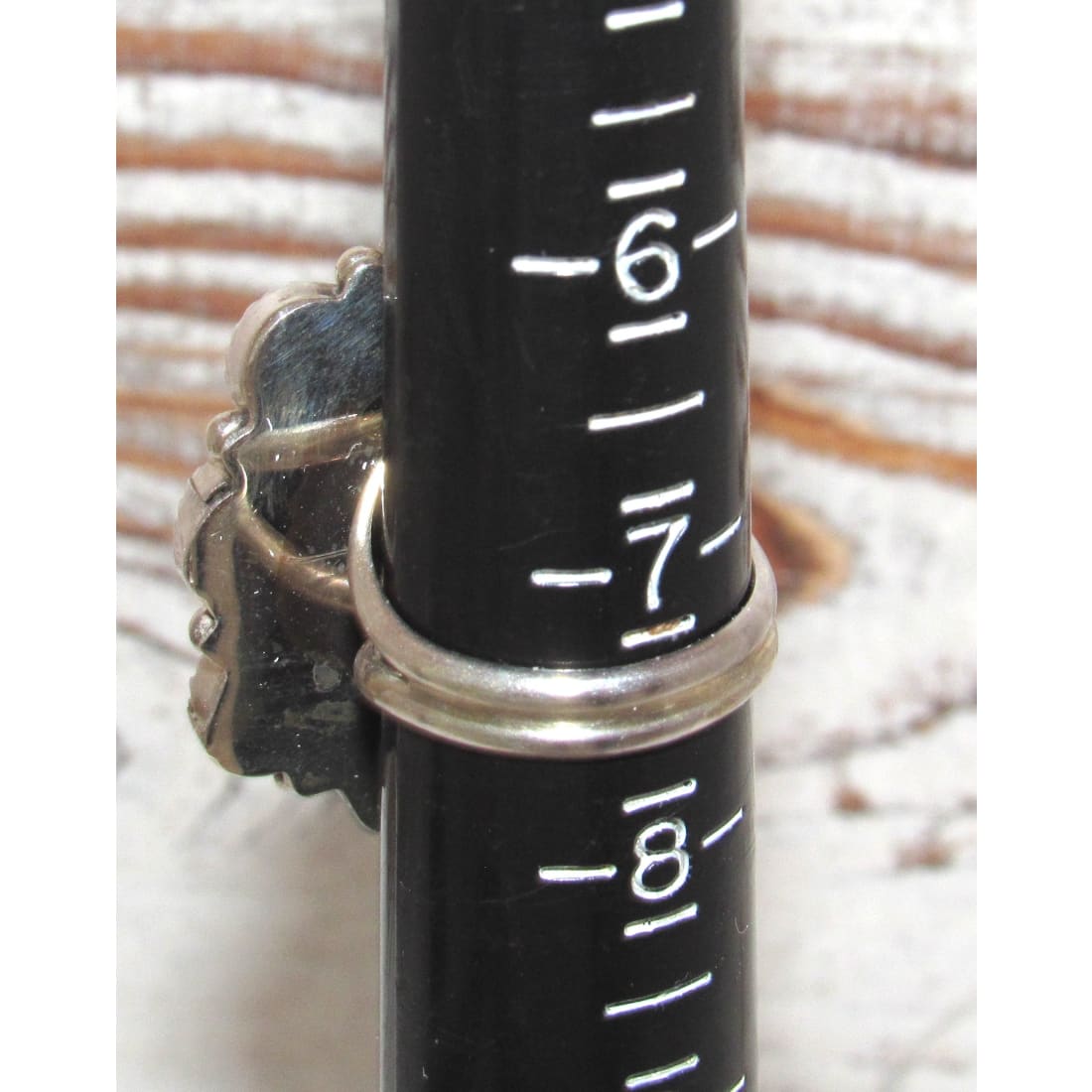 Navajo Cluster Ring Sz 7.5 Orange Spiny Oyster Kingman Turquoise Sterling Silver