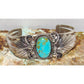 Navajo Royston Turquoise Sterling Cuff Bracelet Native American J Begay
