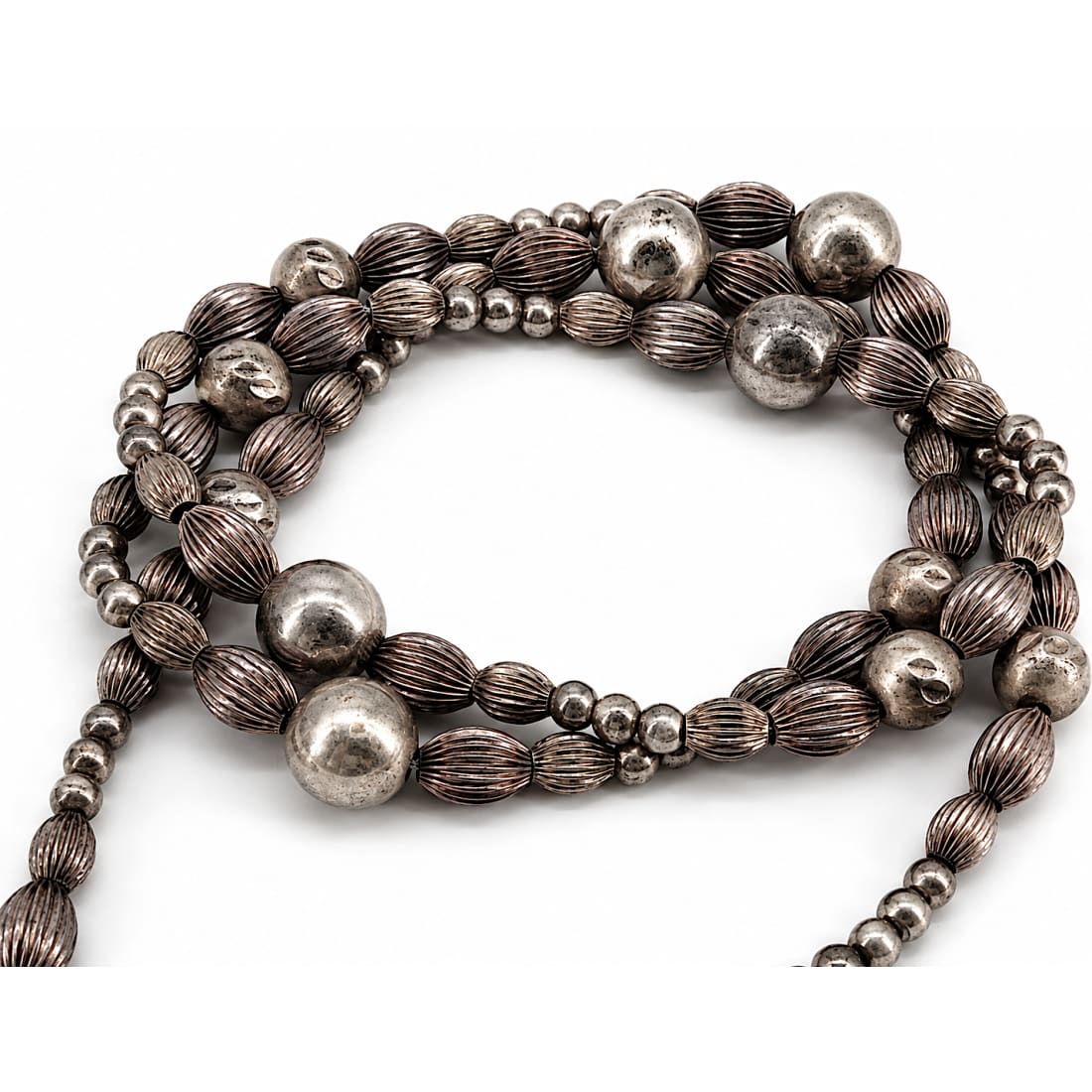 Vintage Southwestern Desert Pearl Sterling Silver Beads Necklace