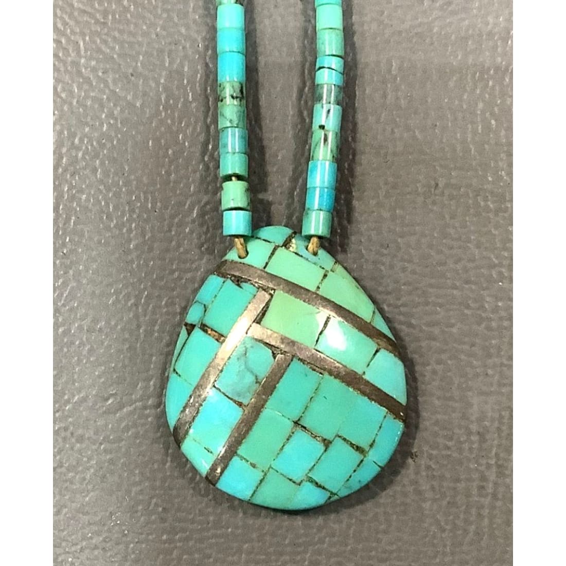Old Pawn Santo Domingo Turquoise Heishi Necklace