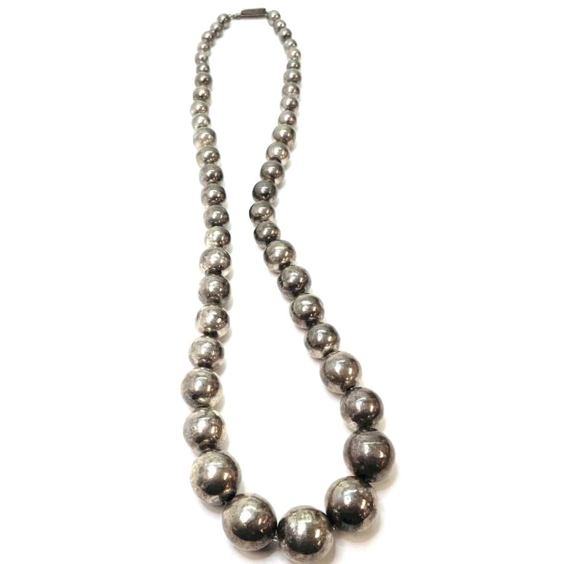 Vintage Taxco Mexico Sterling Silver Beads Desert Pearls Necklace