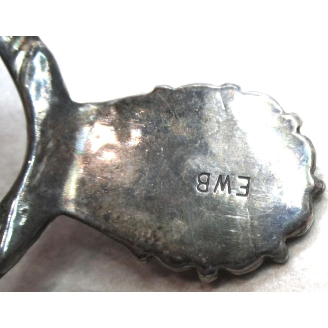 Vintage Navajo Sterling Silver Turquoise V Shaped Cuff Ingot Old Pawn Signed