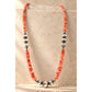Navajo Pearls Orange Spiny Heishi Necklace Sterling Silver Native American