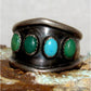 Old Pawn Navajo Cerrillos Turquoise Ring Size 7 Sterling Silver Native American