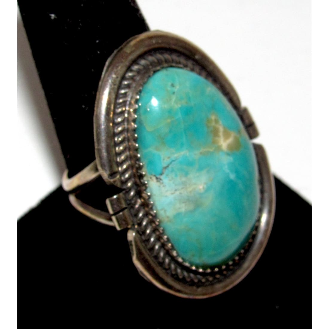 Navajo Royston Turquoise Ring Sz 9 Sterling Silver D. Morris