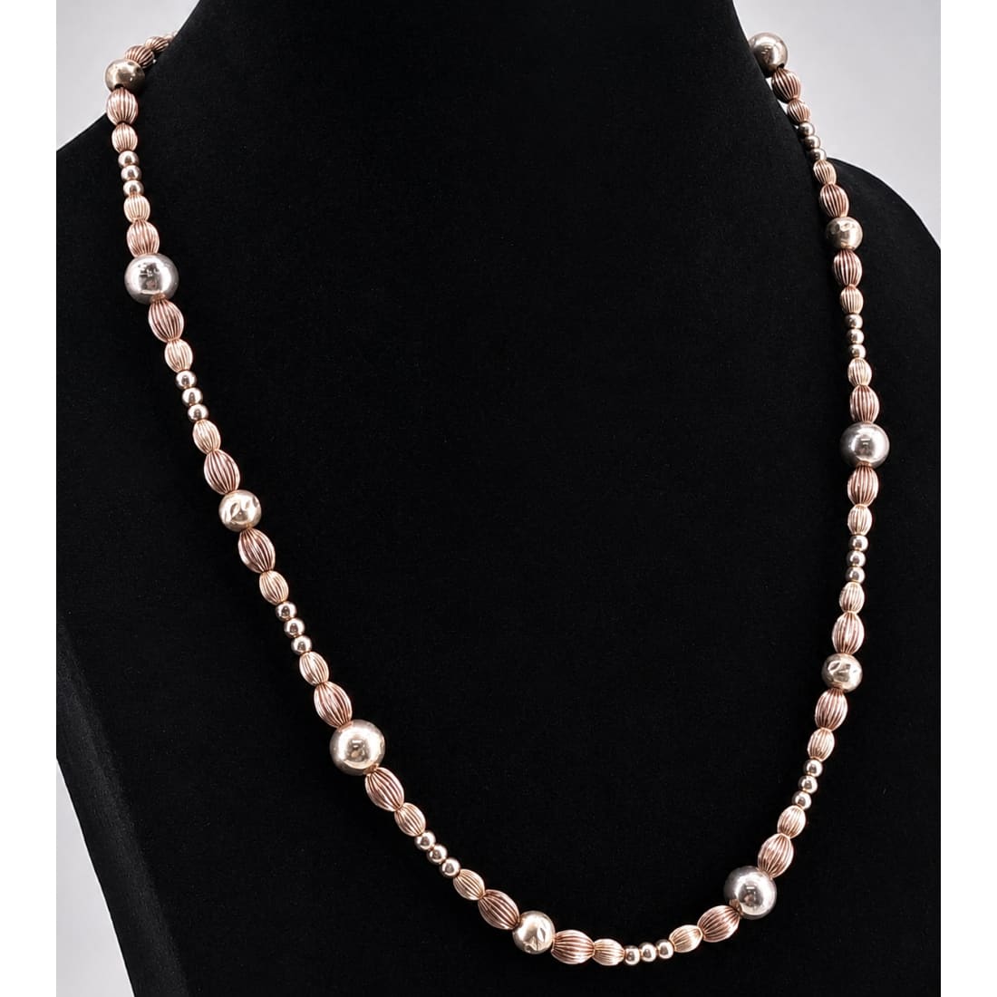 Vintage Southwestern Desert Pearl Sterling Silver Beads Necklace