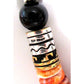 Close-up of Navajo Tommy Singer orange spiny oyster necklace showcasing black beads and intricate silver and gold detailing.