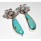 Navajo Kachina Dangle Earrings Numer 8 Turquoise Sterling Silver Bennie Ration