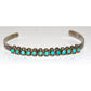 Vintage Zuni Snake Eye Turquoise Cuff Bracelet Ingot Sterling Old Pawn Stacker