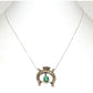 Navajo Royston Turquoise Naja Necklace Dainty Squash Blossom Sterling