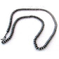 7mm Navajo Pearls Necklace Sterling Silver Saucer Beads Necklace 26"L R Begay