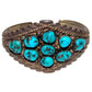 Old Pawn Navajo Morenci Turquoise Cuff Bracelet Sterling Silver Native Robert Begay