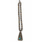 Vintage Navajo Kingman Turquoise Pendant Sterling Navajo Pearls Necklace A Begay