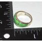 Navajo Green Gaspeite Cobble Inlay Ring Sz 7 Sterling Silver E Yazzie
