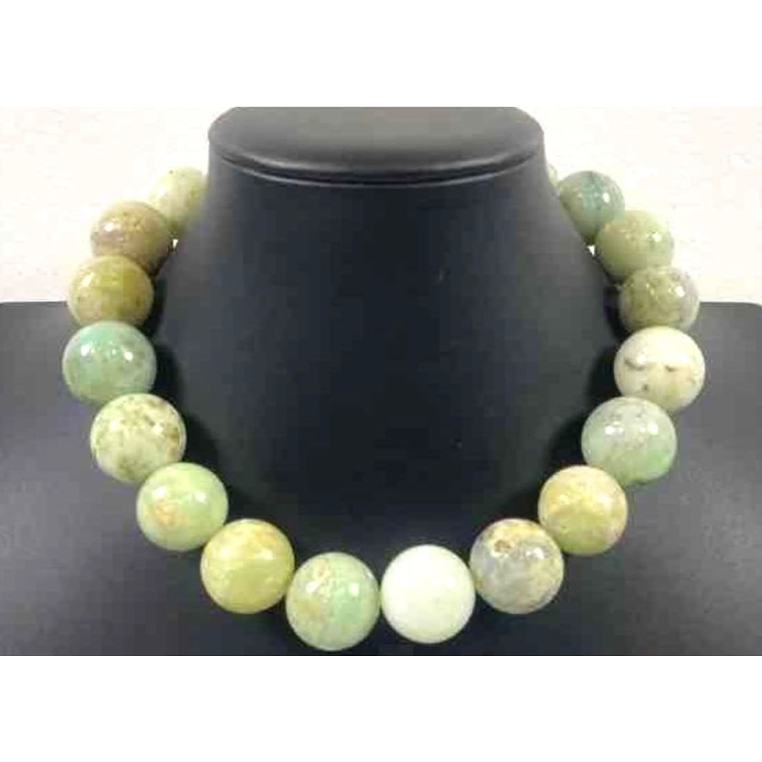 Southwestern Natural Chrysoprase Bead Statement Choker Necklace