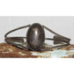 Vintage Taxco Mexico Hematite Cuff Bracelet 925 Silver