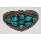 Old Pawn Navajo Morenci Turquoise Cuff Bracelet Sterling Silver Native Robert Begay