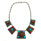 Vintage Mid-Century Mexican Silver Southwestern Revival Statement Necklace