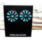 Zuni Turquoise Cluster Earrings Sterling Silver