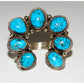 Navajo Naja Ring Size 7 Kingman Turquoise Statement Ring Native Signed