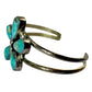 Vintage Navajo Royston Turquoise Cluster Cuff Bracelet Sterling Silver