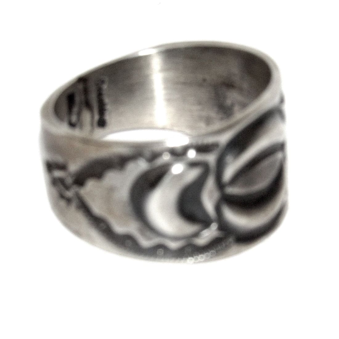 Navajo Martha Cayatineto Men Ring Size 11 Sterling Silver Band Native