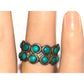 Vintage Southwest Sterling Silver Snake Eye Turquoise Ring Size 5 Pinky Ring