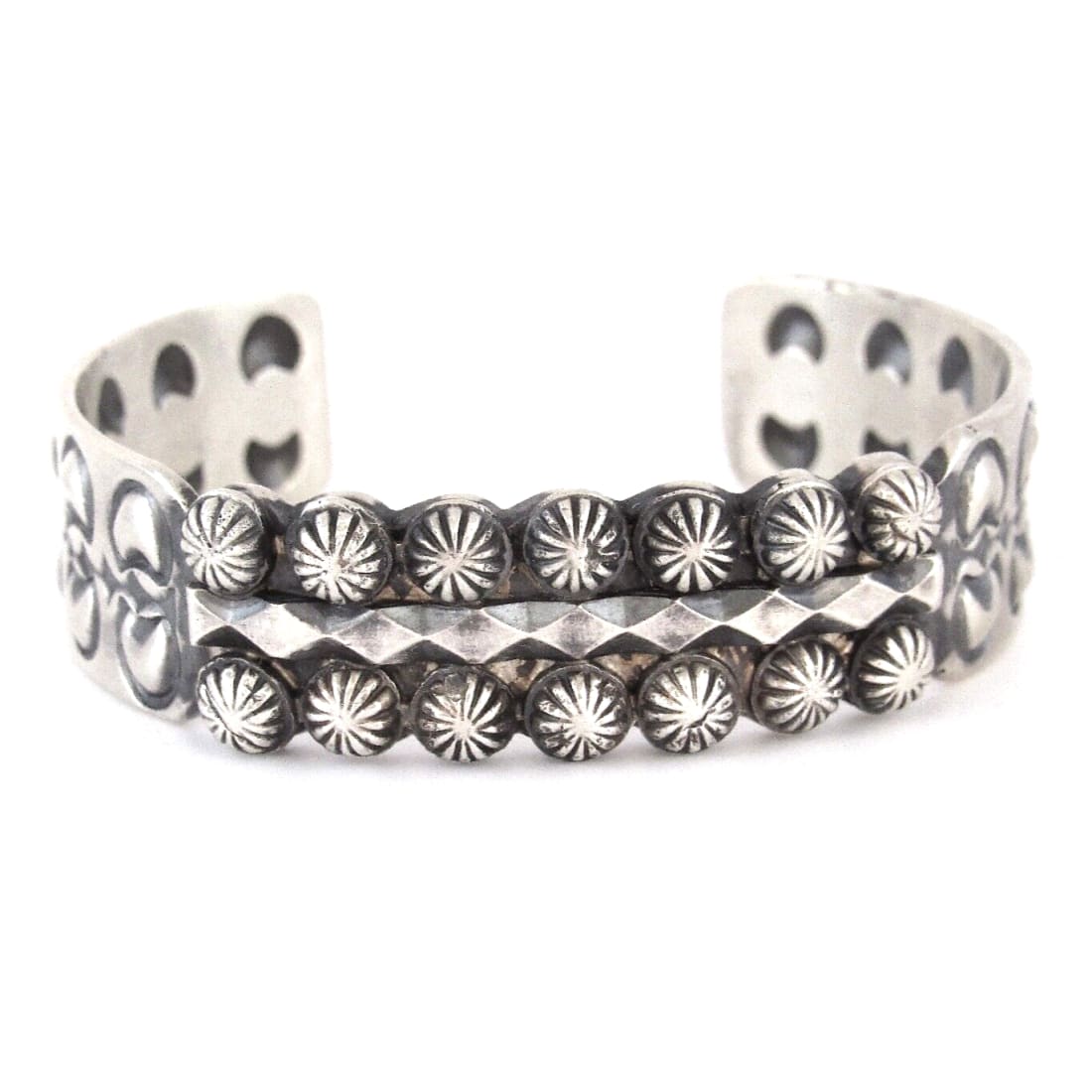 Navajo Stacker Cuff Bracelet Sterling Silver Martha Cayatineto