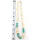 Vintage Kewa Santo Domingo Rolled Clam Shell & Turquoise Heishi Necklace