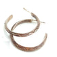 Vintage Navajo Sterling Silver Carinated Ingot Hoop Earrings M Benally