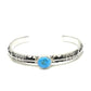 Navajo Golden Hills Turquoise Stacker Cuff Sterling Silver B. Short