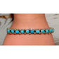 Navajo Kingman Turquoise Stacker Cuff Bracelet Sterling Silver Signed