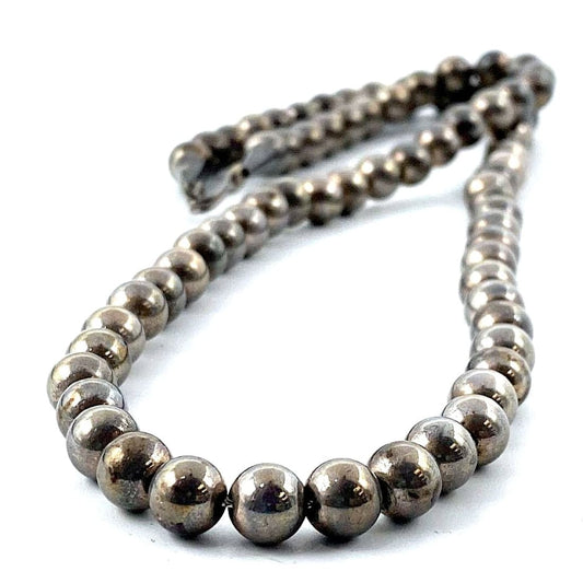Old Pawn Navajo Pearls Necklace Sterling Silver